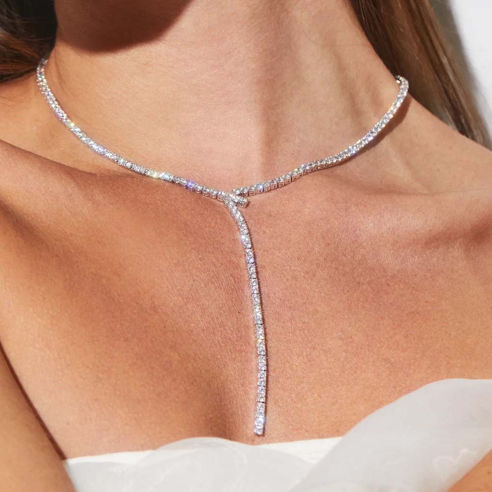 Crystal Choker Necklace - Stonenfans Collana lunga a forma di