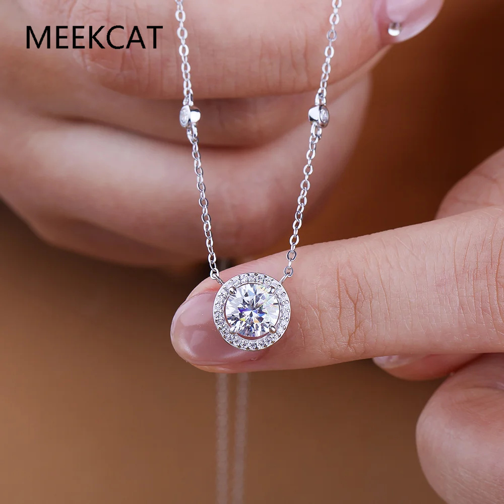 Crystal Choker Necklace - Collane con Moissanite da 1/2/3 carati