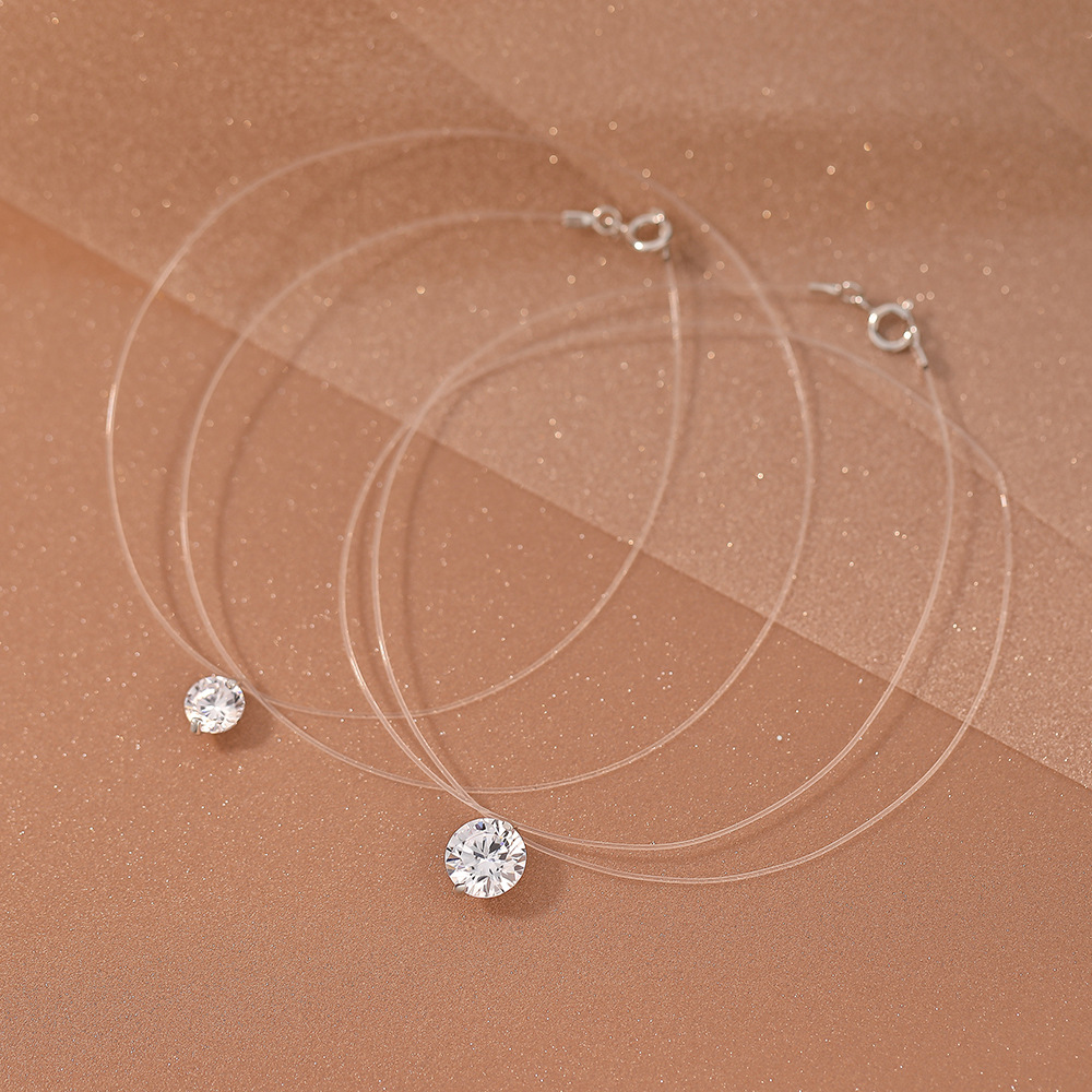 Crystal Choker Necklace - Collana con Pendente in Moissanite 0.5-5CT