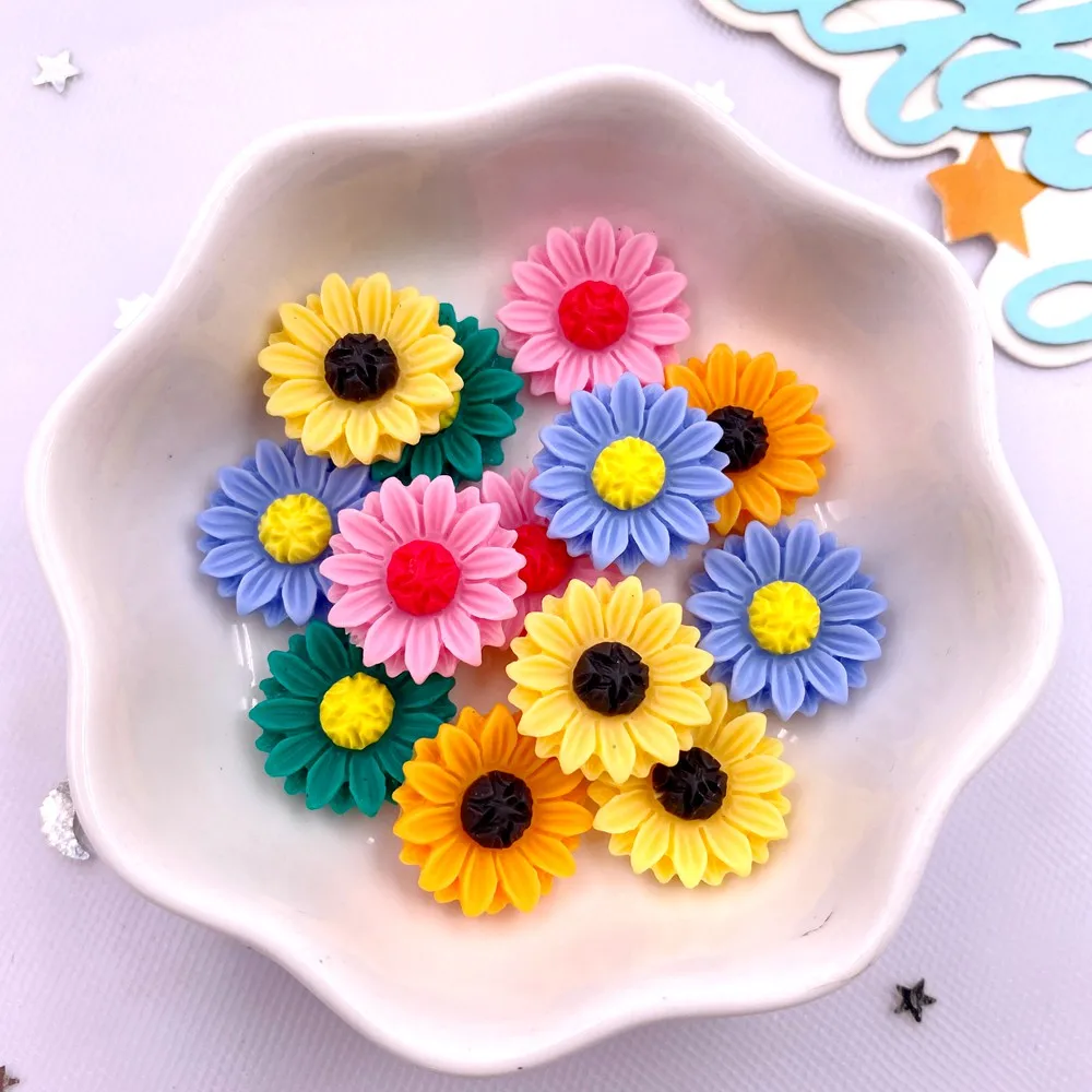 Paradise Jewelry & Watches Llc - 30 pz resina colorata 15mm girasole