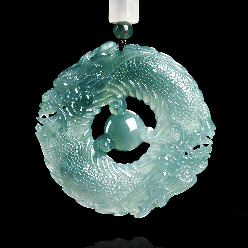 Jewelry & Watches Store - Collana con Pendente in Giada Blu