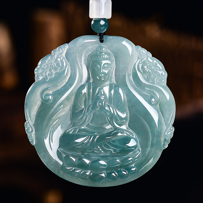 Jewelry & Watches Bench - Collana con Pendente Buddha in Giadeite