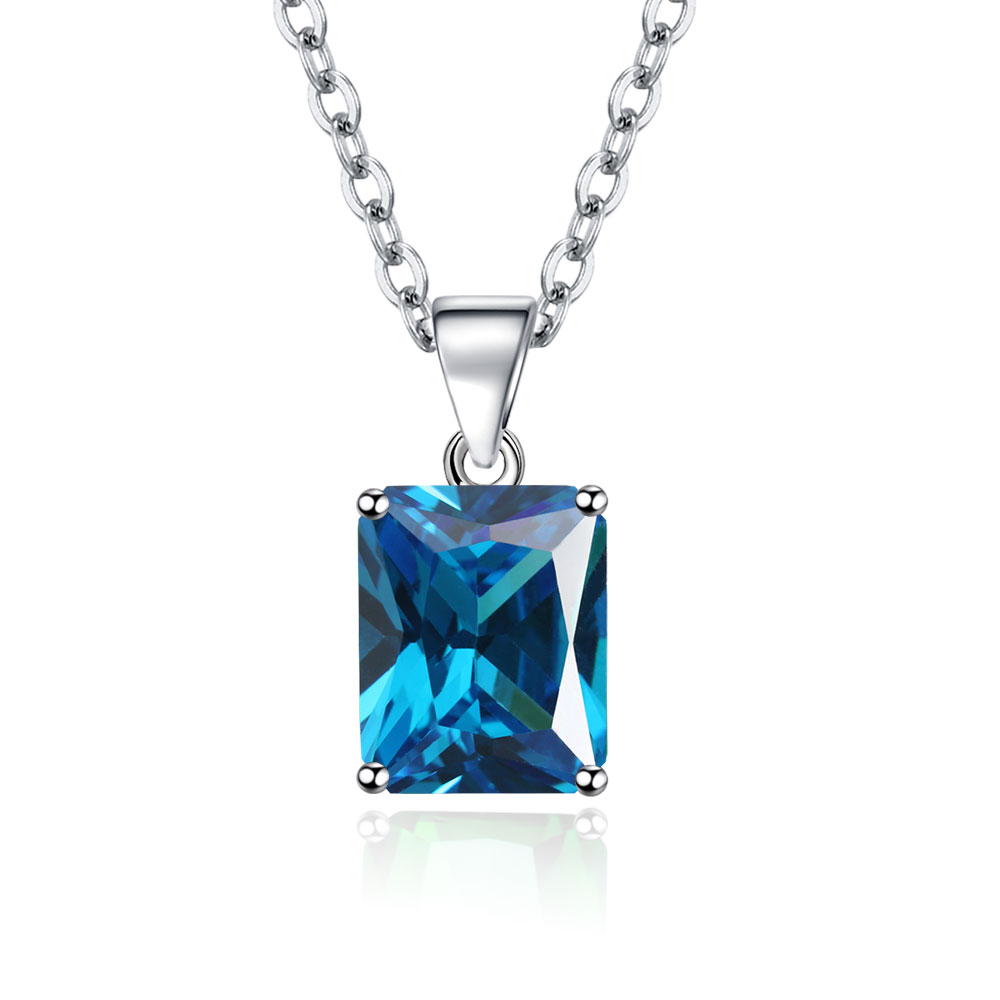 Crystal Choker Necklace - Collana con Pendente in Argento Sterling
