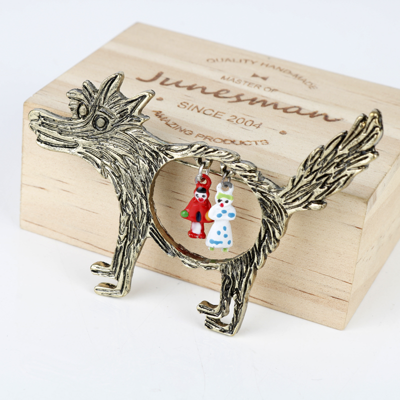Wolf Jewelry & Watches Tampa - Vintage Wolf And Babies spilla da