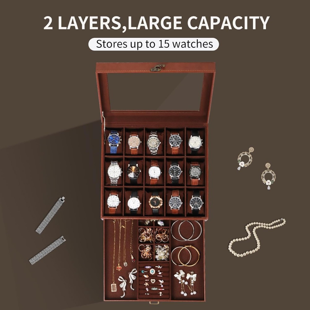 Scatola portaorologi a 2 livel - Jewelry Box That Holds Watches recensione e prezzo