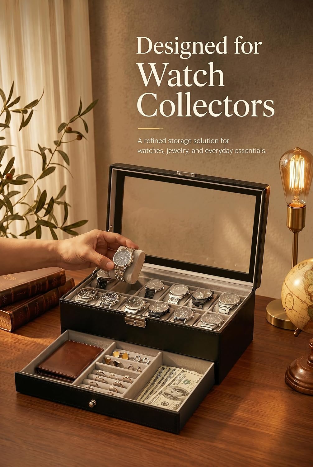 Scatola Porta Orologi da Uomo, - Jewelry Watches Box recensione e prezzo