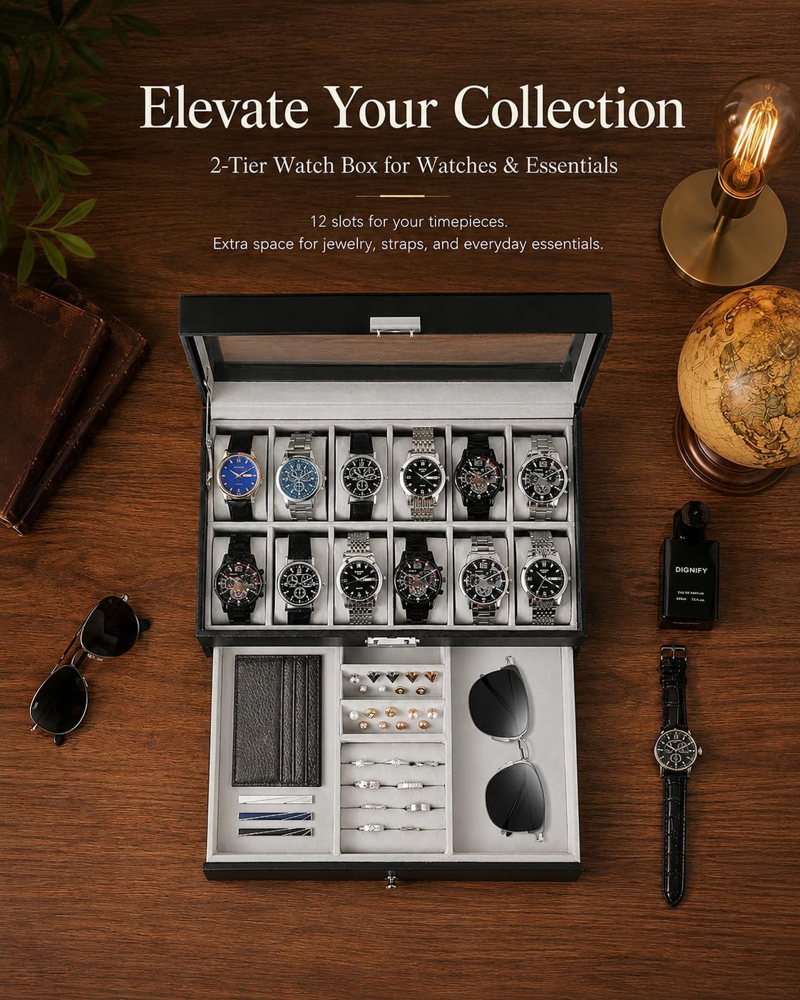 Scatola Porta Orologi da Uomo, - Jewelry Watches Box recensione e prezzo