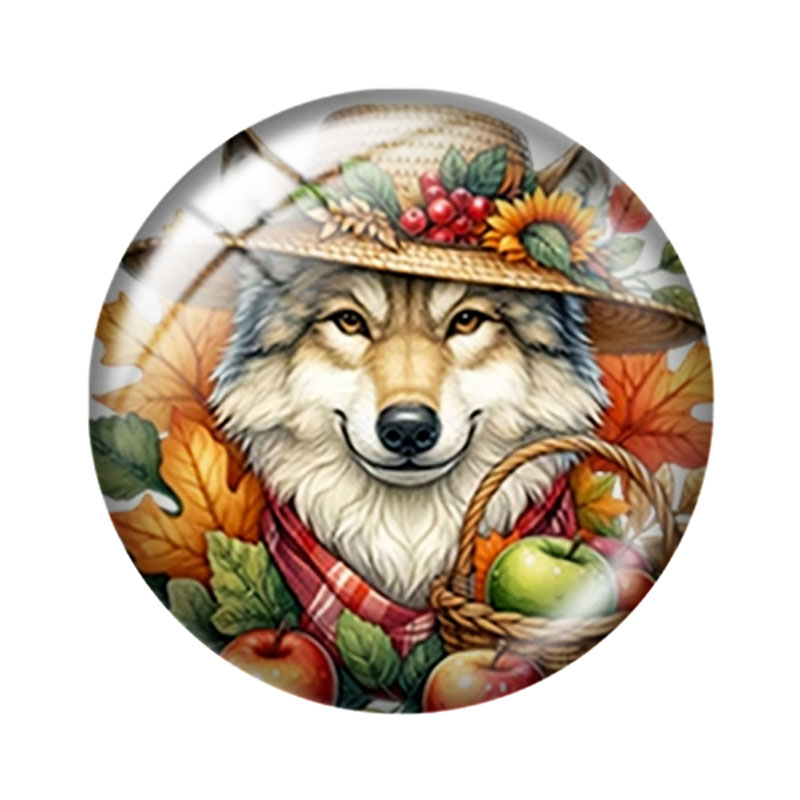 Autumn Flower Wolf cabochon in - Wolf Jewelry & Watches Tampa recensione e prezzo